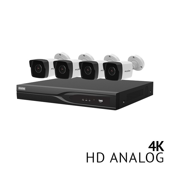 4 Channel 960H DVR w/500GB HDD and 4 600TVL Black Bullet Camera Surveillance Kit LaView 4 Camera 960H Security System 