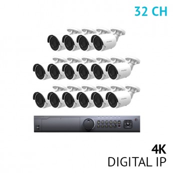 32 Channel 4K NVR Security System with 16x 4K UHD IP Cameras