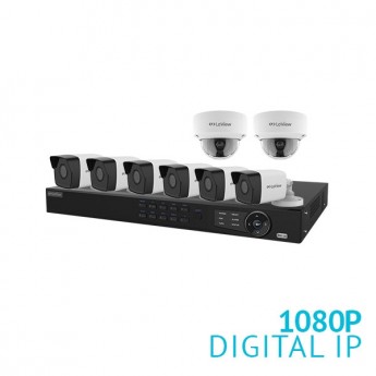 8 Channel NVR Security System with 8x 1080P IP Cameras